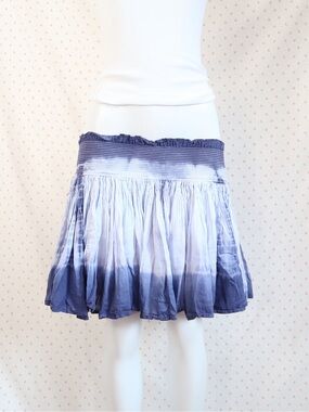 Tie-Dye Blue Ombre Mini Skirt